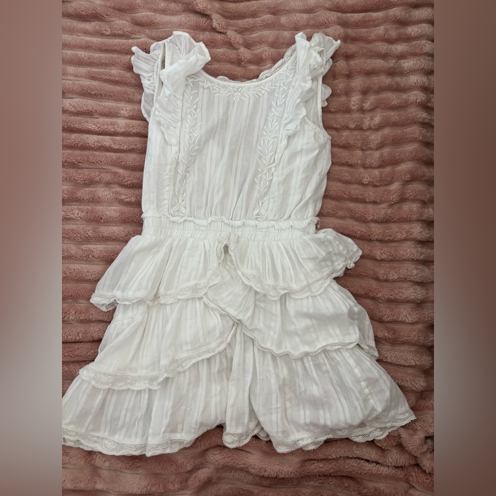 LoveShackFancy White Ruffled Dress
